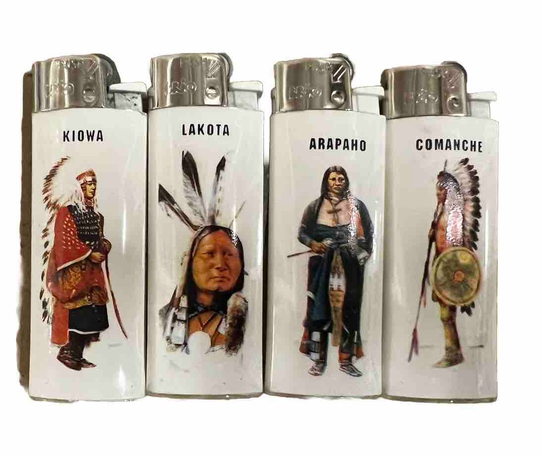 Not Working Brio Lakota, Kiowa, Arapaho, Comanche Collectible Vintage Lighters