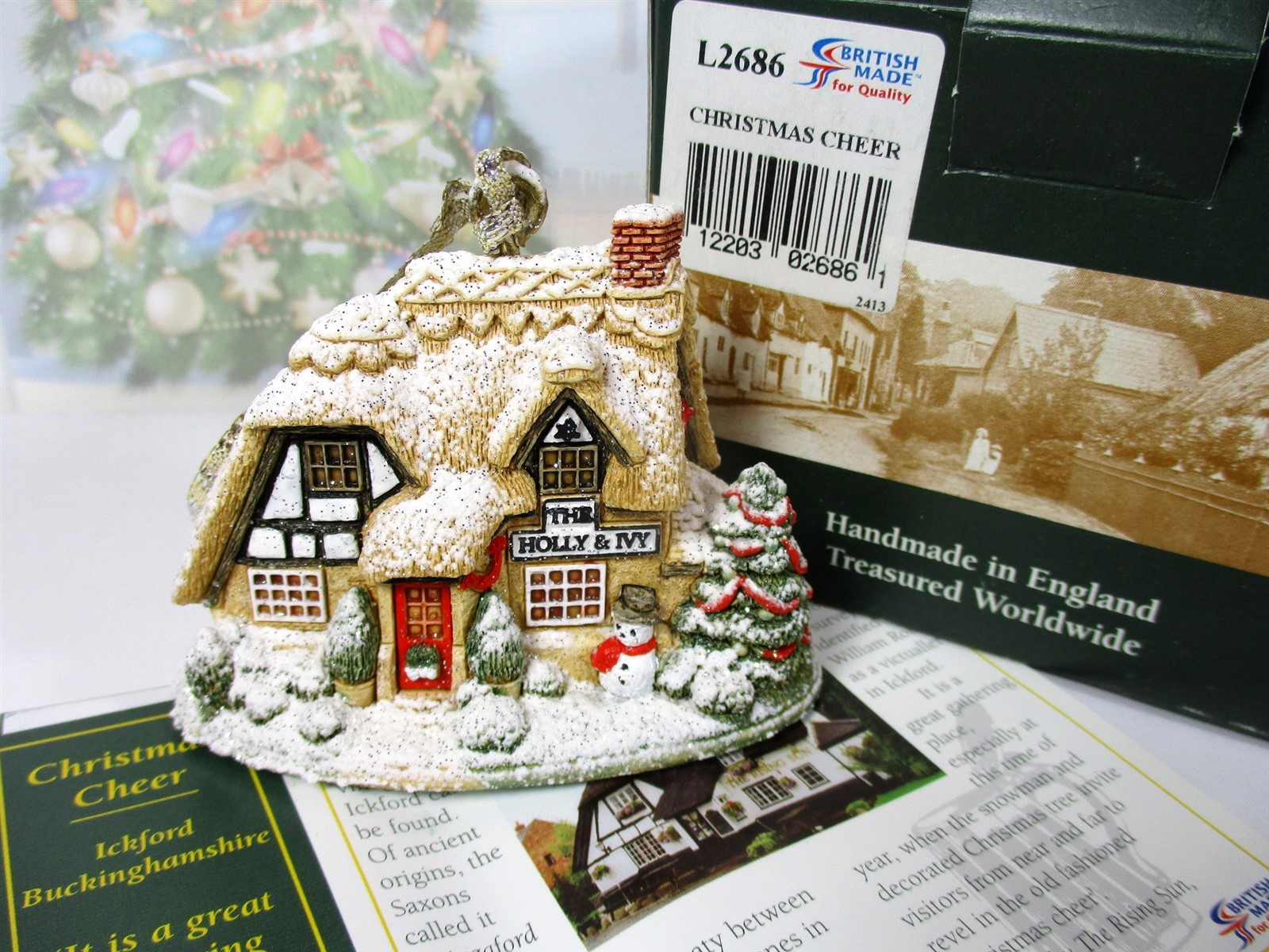 Lilliput Lane Ornament Christmas Cheer 2004 Deed In Box 