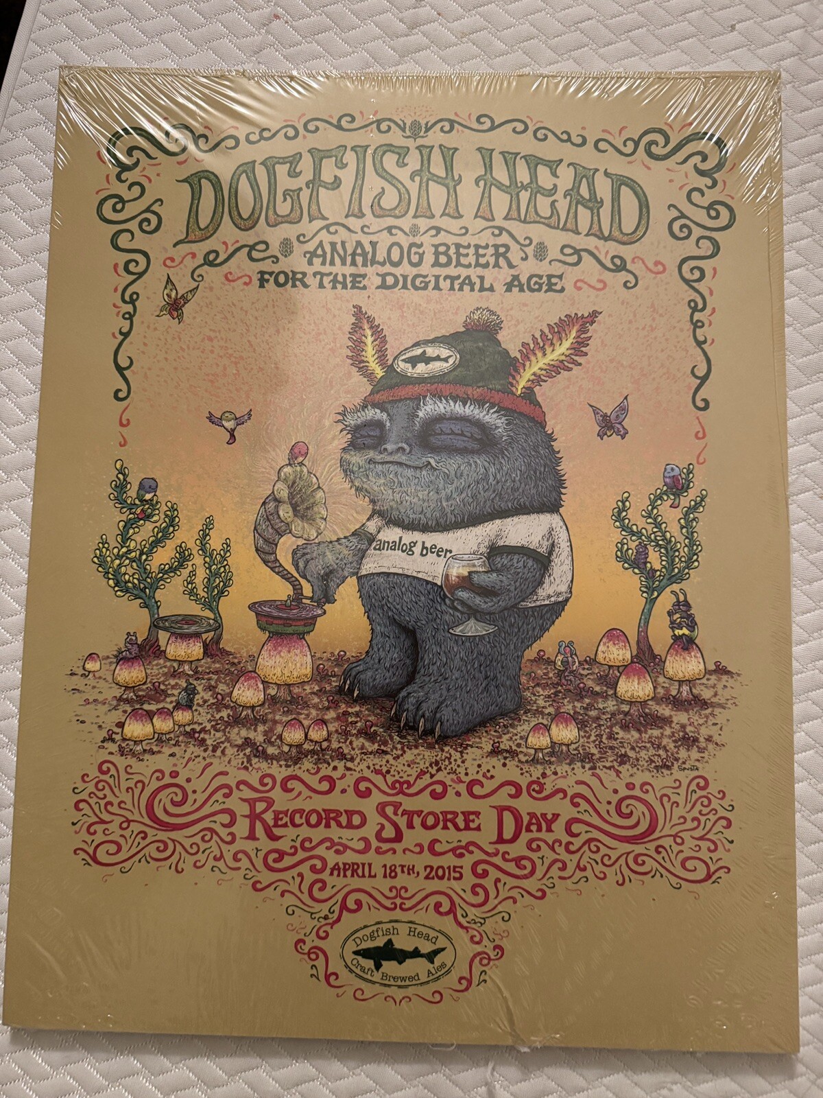 DOGFISH HEAD Craft Beer - 2015 Record Store Day Poster 14”x 18” RARE + N-MINT 🔥