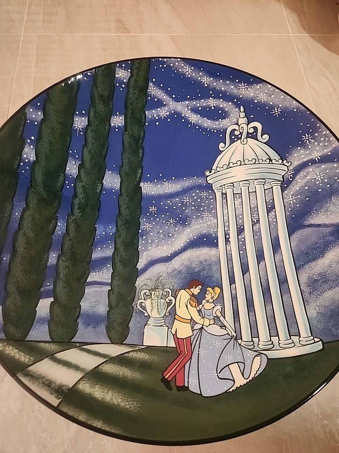 Disney Signed Elisabete Gomes Cinderella Hamdpainted Ceramic Charger 17/50
