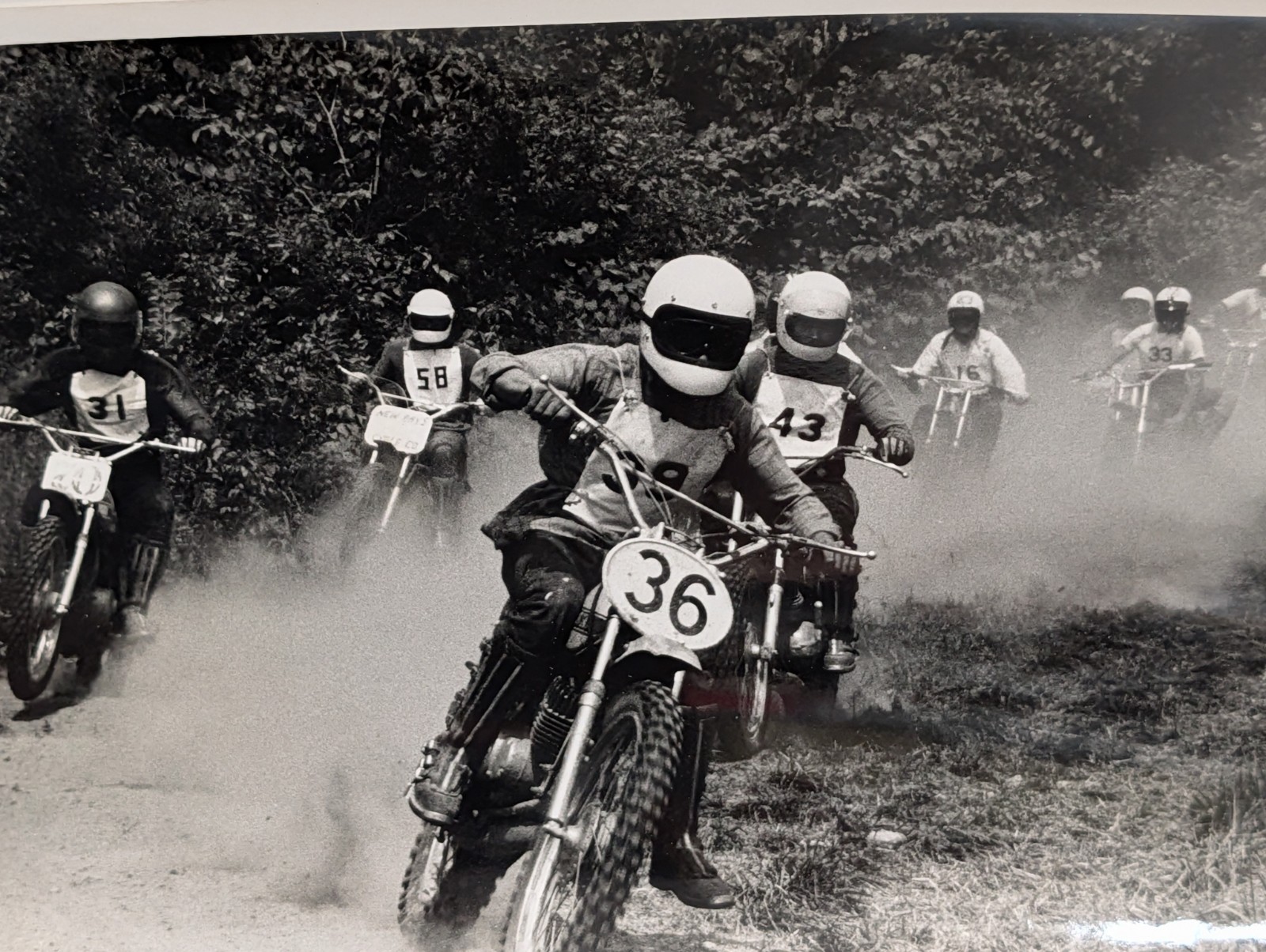 1970's Motocross Scrambles Motorcycle Race Photo Dirt Track Scrambler #36 #43 31