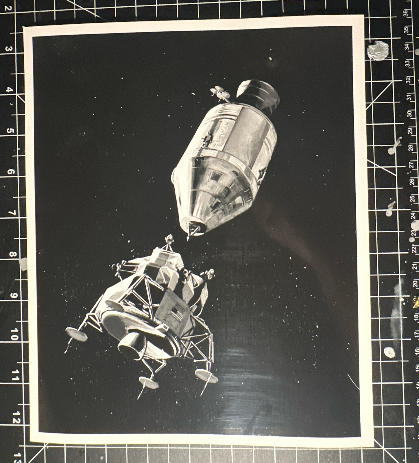 NASA Concept Art - Apollo LM In Orbit with CSM 8x10 Photo Paper