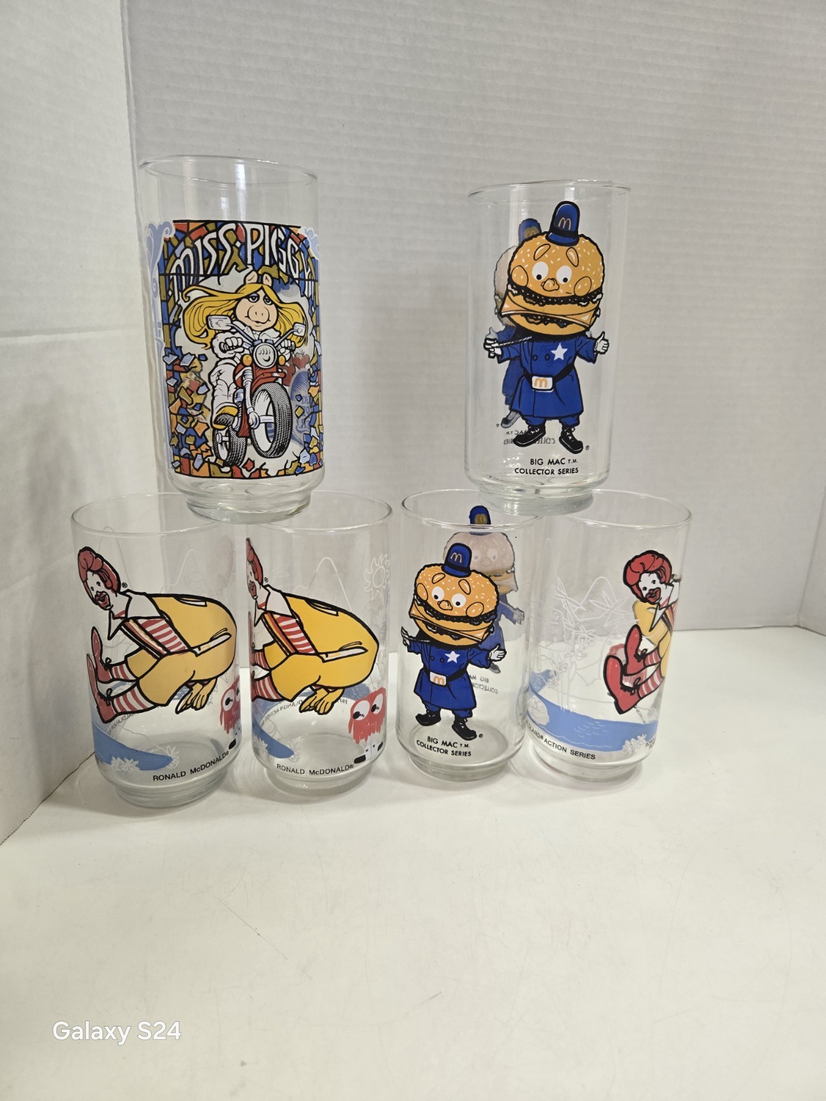 Vintage 1970S MCDONALD\'S COLLECTORS SERIES Set Of (6) Drinking Glasses- 12 Oz.