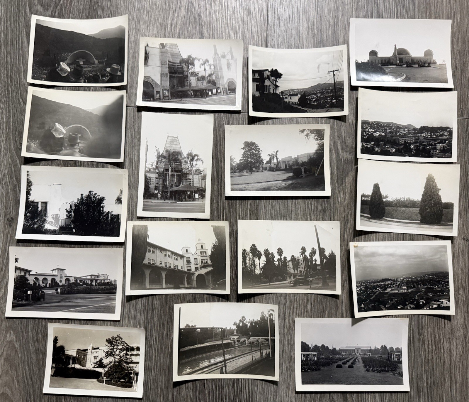 Vtg 40s LA Photo Lot Graumans Chinese Theatre Beverly Hills Hotel Hollywood Bowl