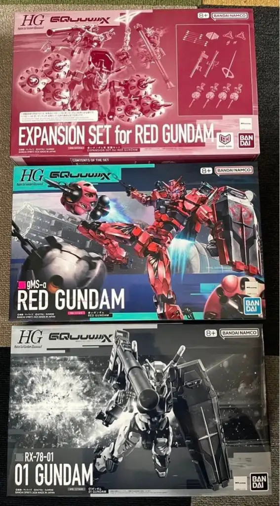 Bandai HG Red Gundam Expansion Set RX-78-01 01 GUNDAM 3-Piece Set