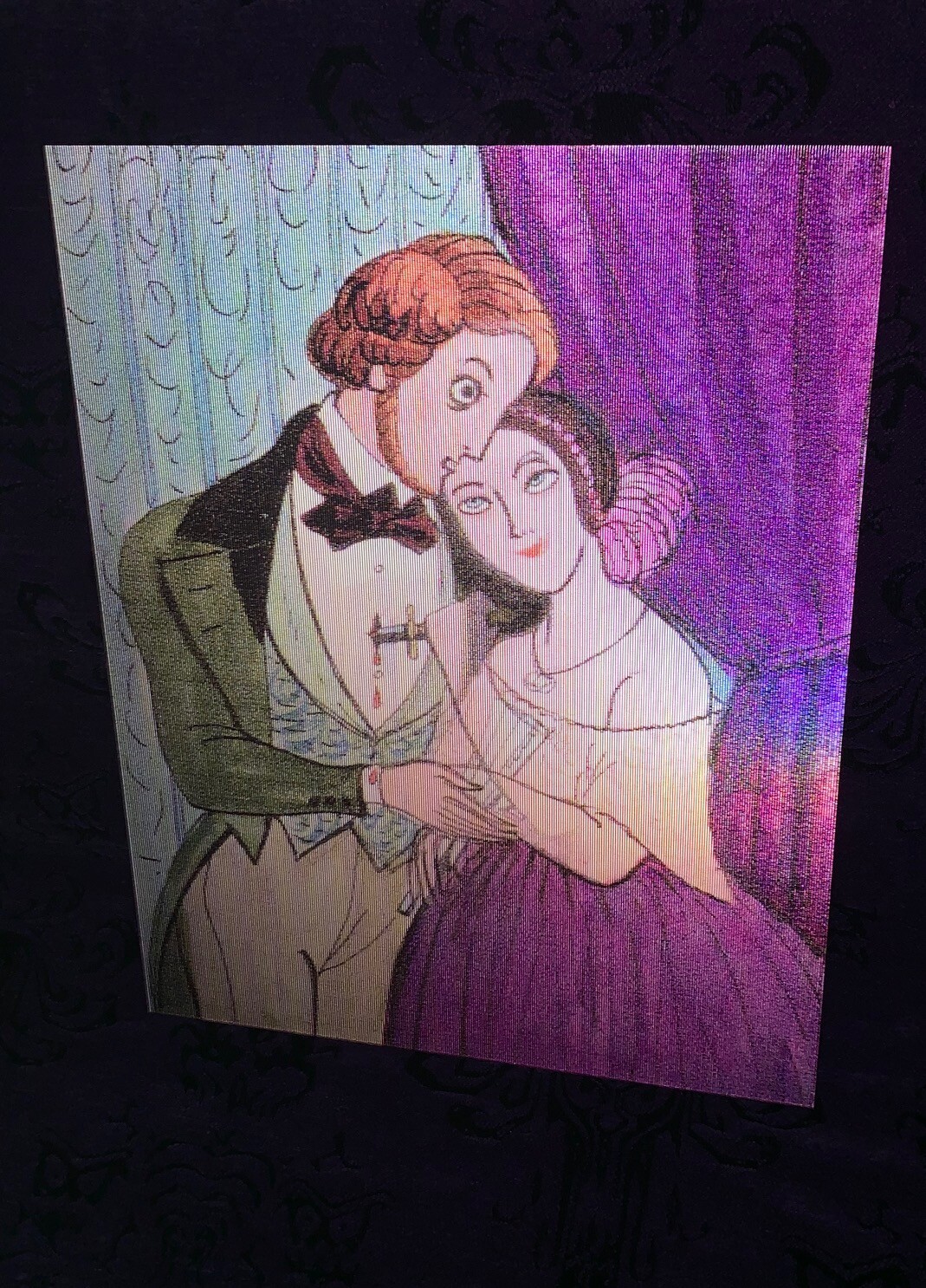 RARE Marc Davis Lenticular The Couple Concept Art Haunted Mansion '65 Disneyland