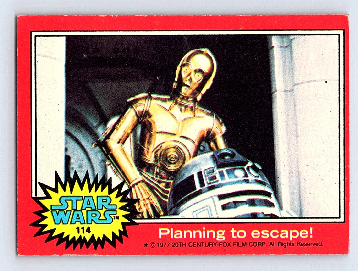 1977 Topps Star Wars #114 Planning to escape