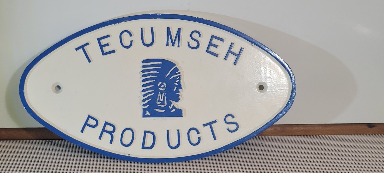 RARE VINTAGE TECUMSEH PRODUCTS CO. NOS CAST ALUMINUM SIGN