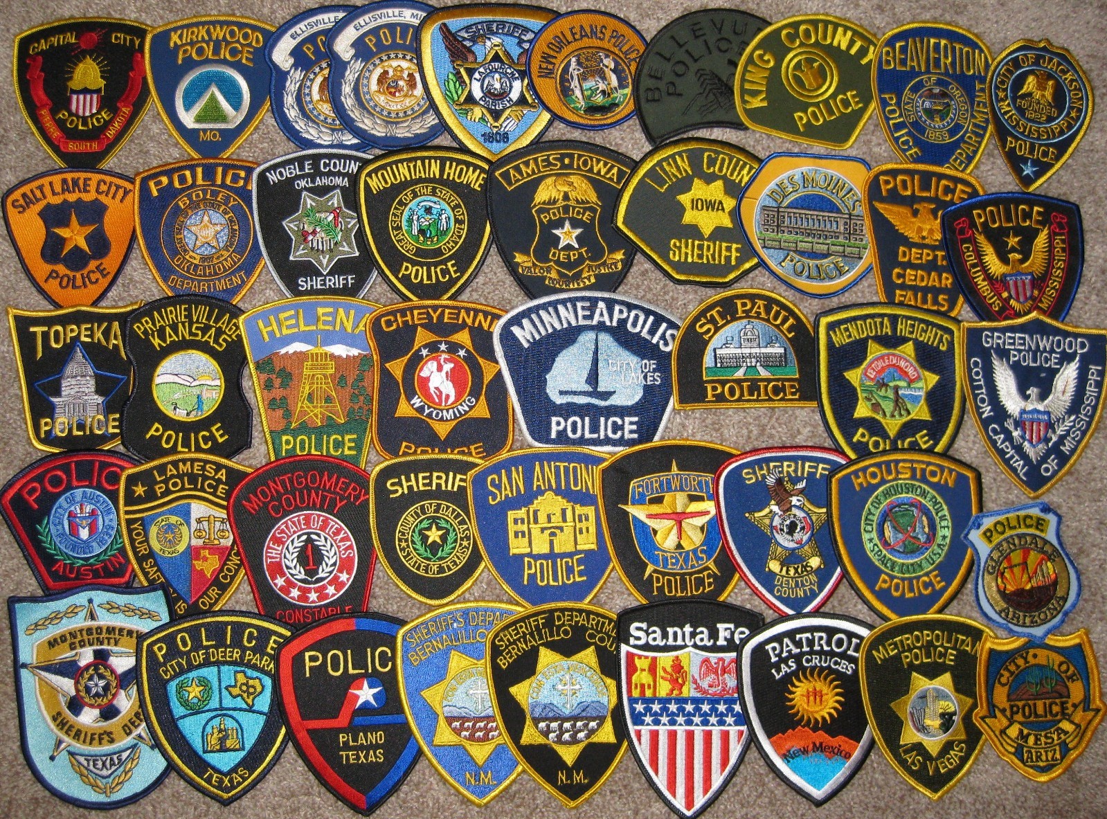 Huge Police Patch Lot 45 new  US Law Enforcement Agencies