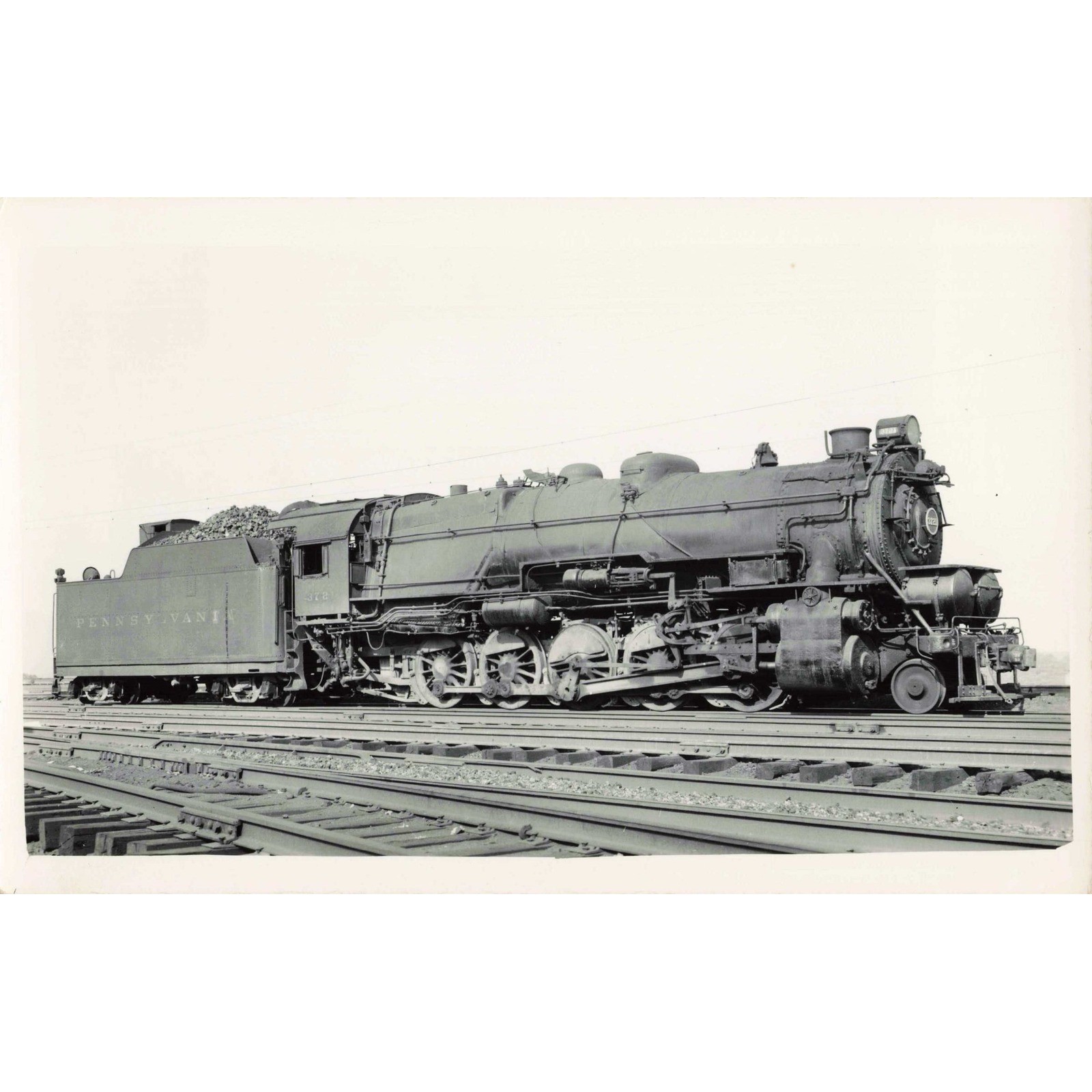 RPPC c1950s Pennsylvania Railroad Steam Locomotive 372 Real Photo Postcard