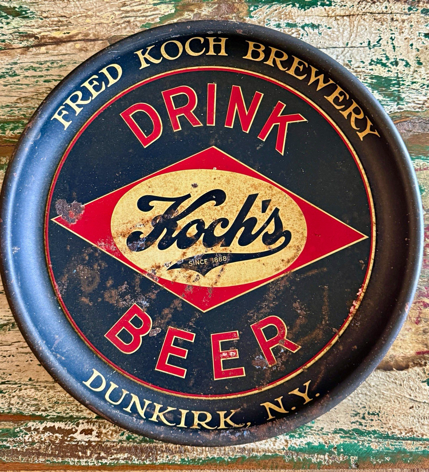 Koch's Beer Tray Fred Koch Brewery Dunkirk NY Vintage Breweriana Collectible