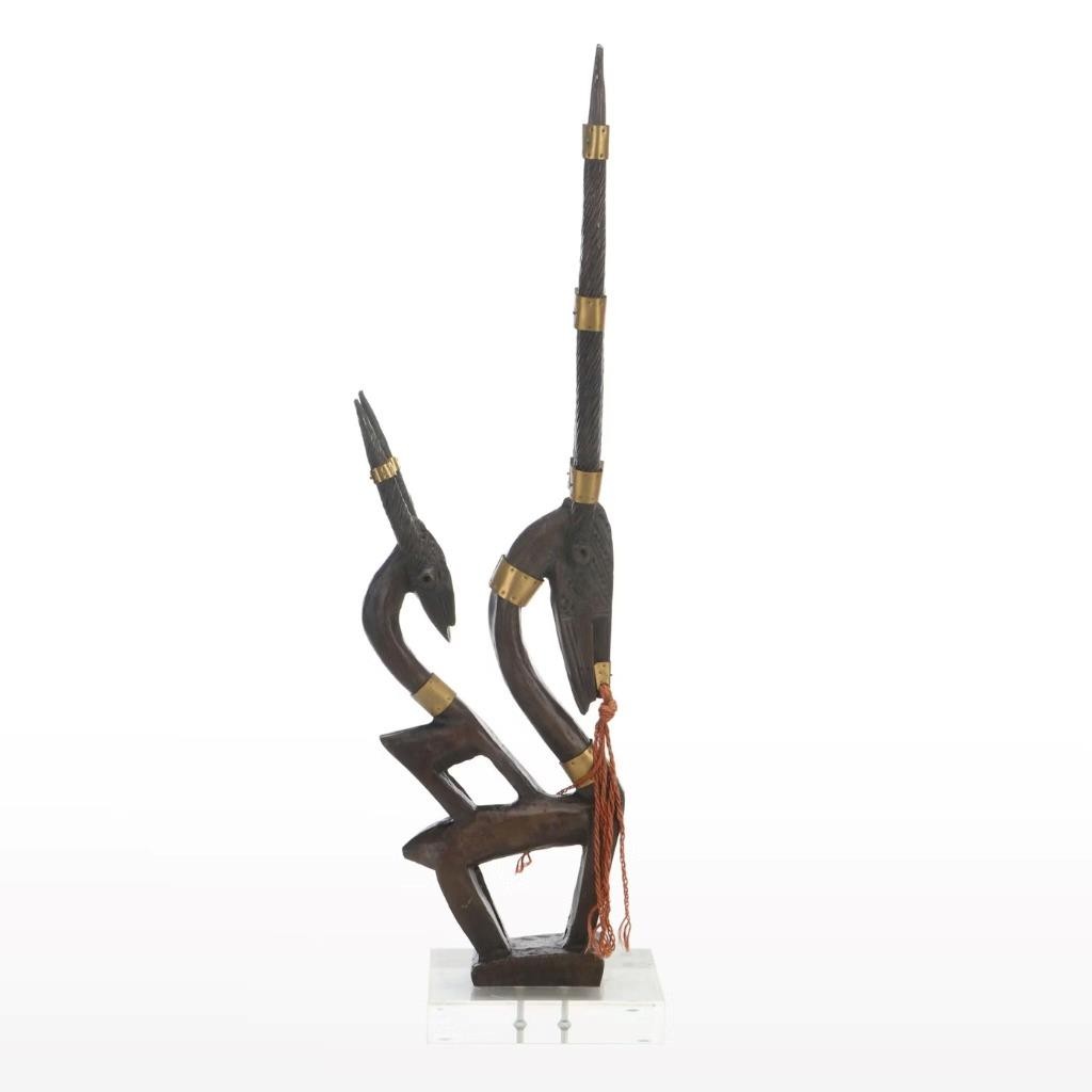 West African Mali Bamana Chiwara Antelope Headdress 33 inches Vintage