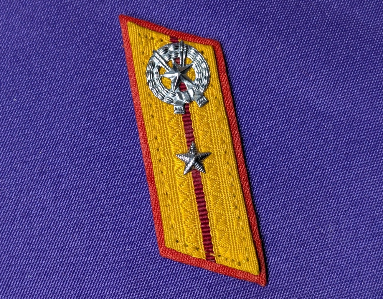 Original NK Korea KPA Peoples Army Collar Tab Insignia