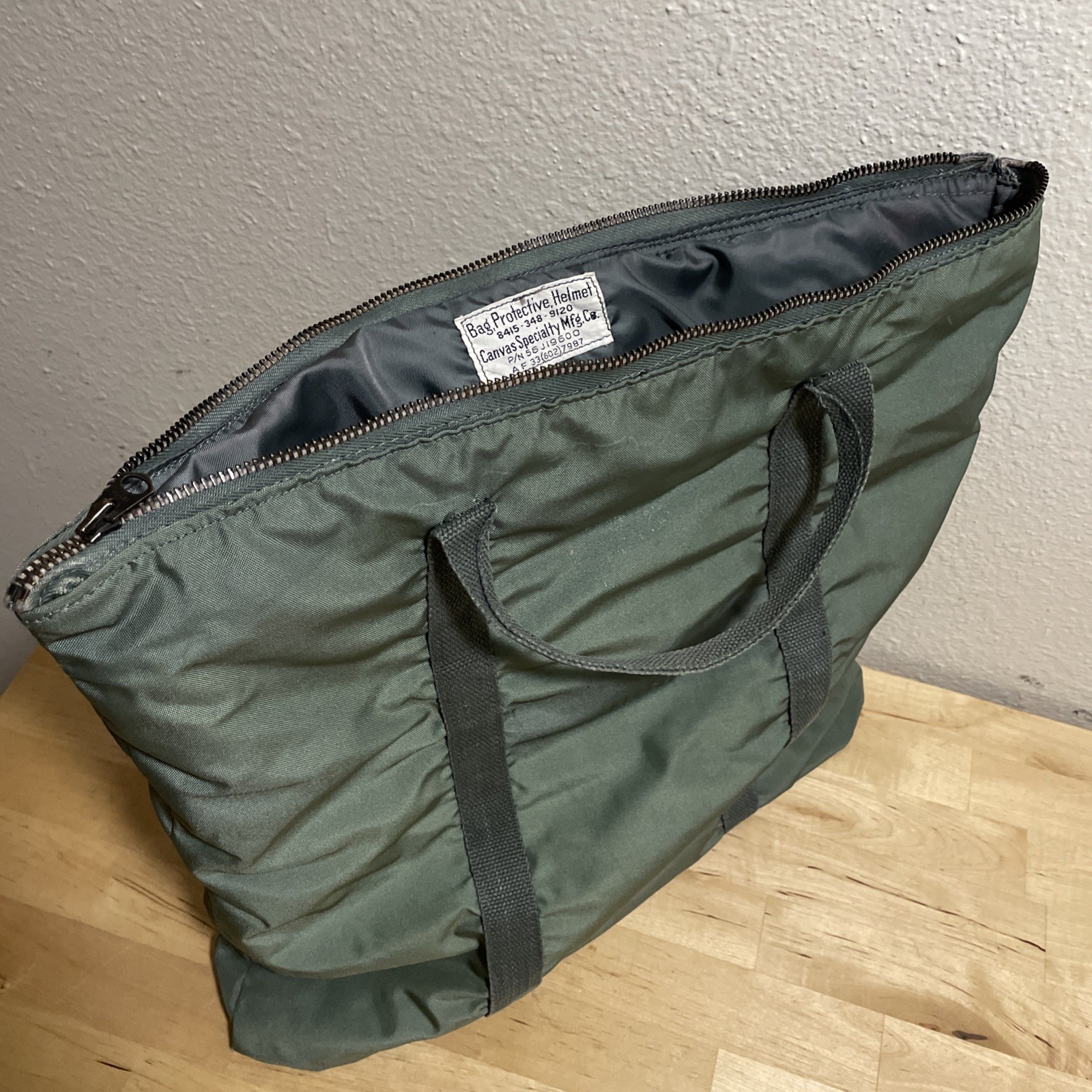 50s US Air Force Flight Helmet Bag Vintage USAF 56JI9600 fighter pilot military 