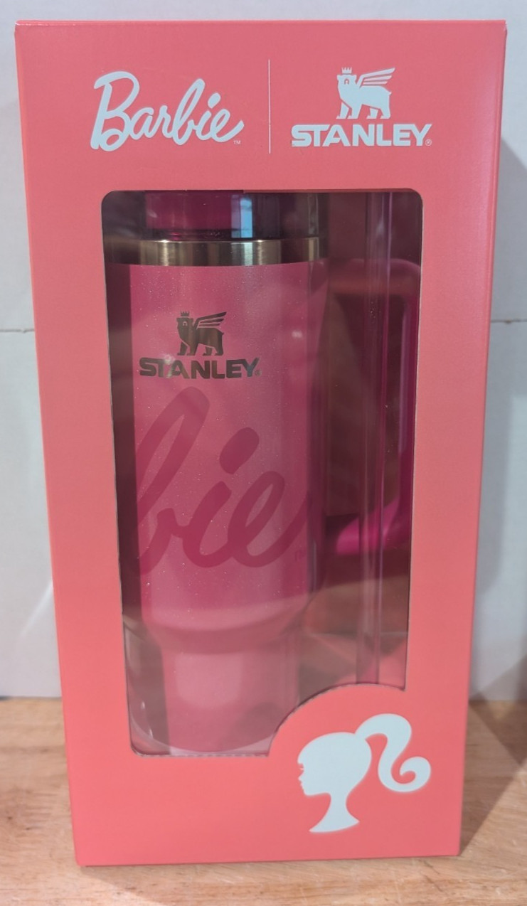 Barbie Icon x Stanley Pink Tumbler 40 oz Quencher Limited Edition 2024