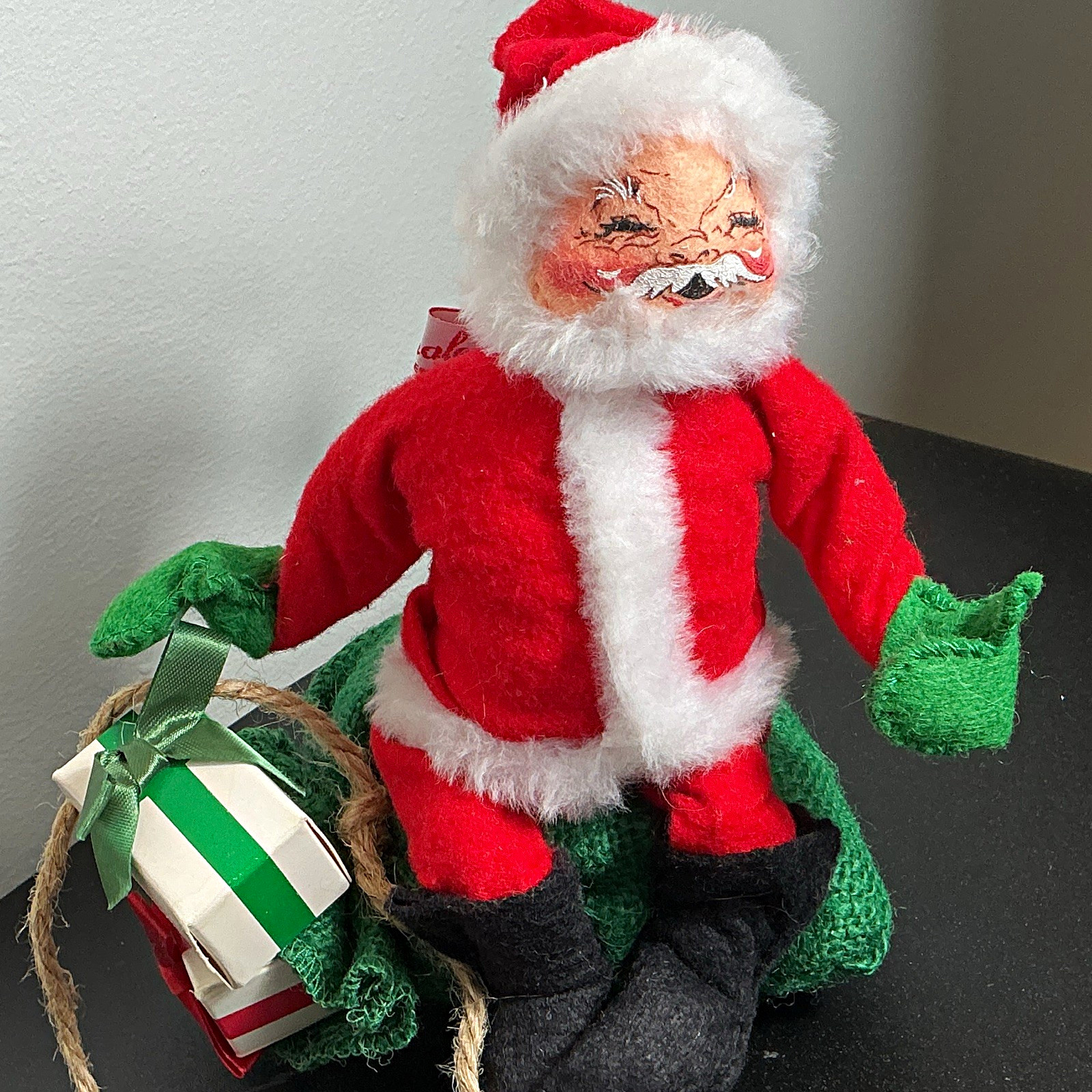 Annalee 1991 Santa Claus Fabric Christmas Figurine 7in Made in USA