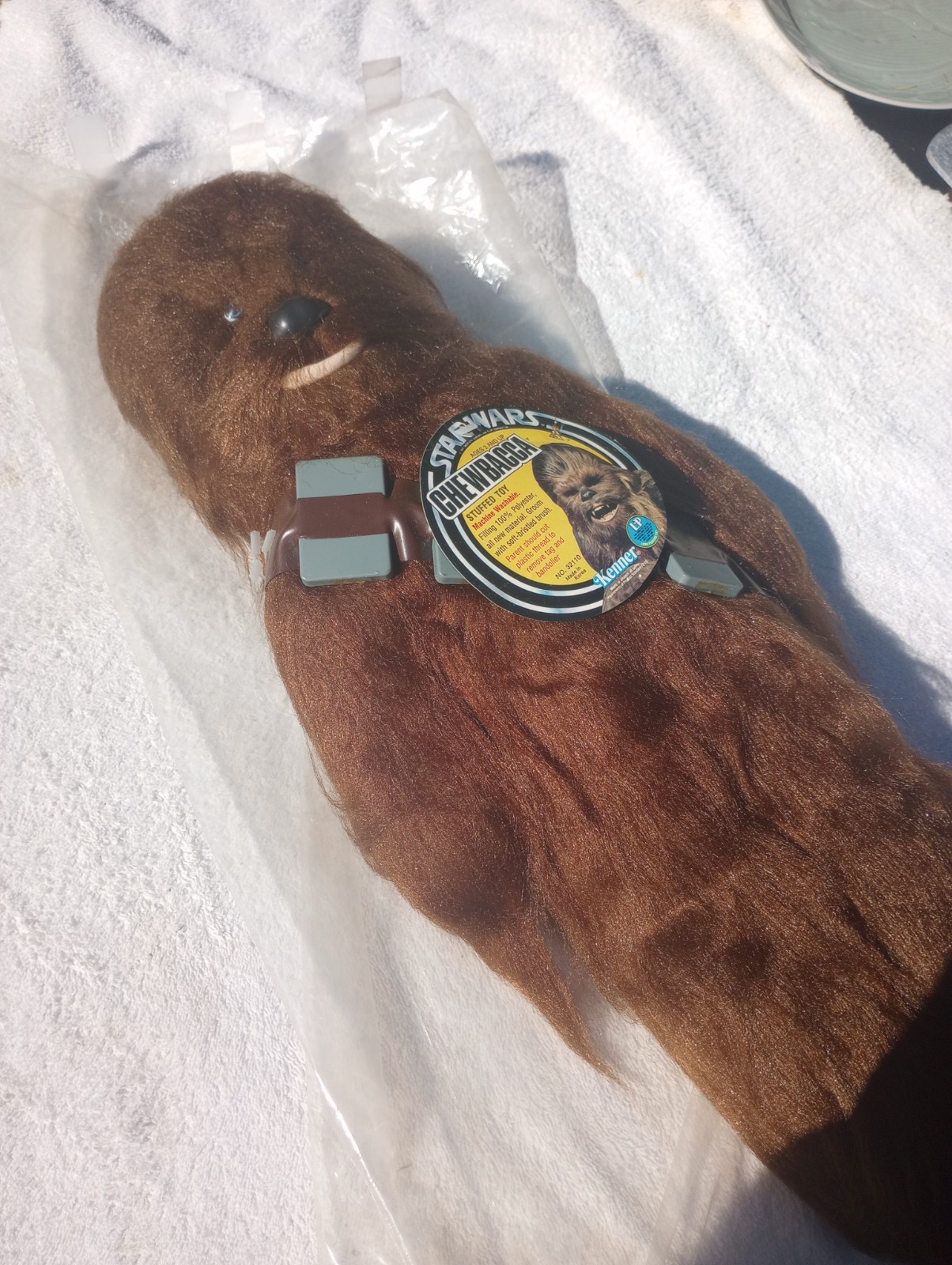 Vintage 1977 Kenner Star Wars Chewbacca Plush With Tag  Rare Parental Advisory