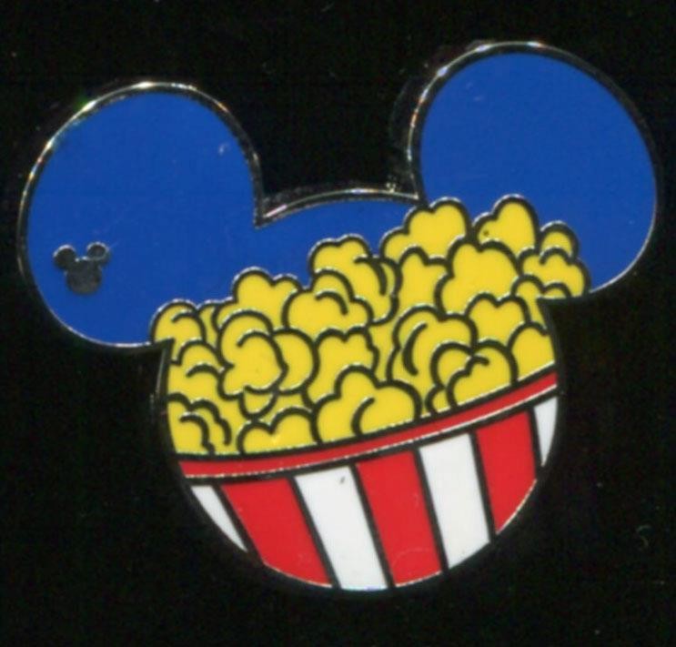 DLR 2015 Hidden Mickey Food Series Popcorn Mickey Icon Disney Pin 108538