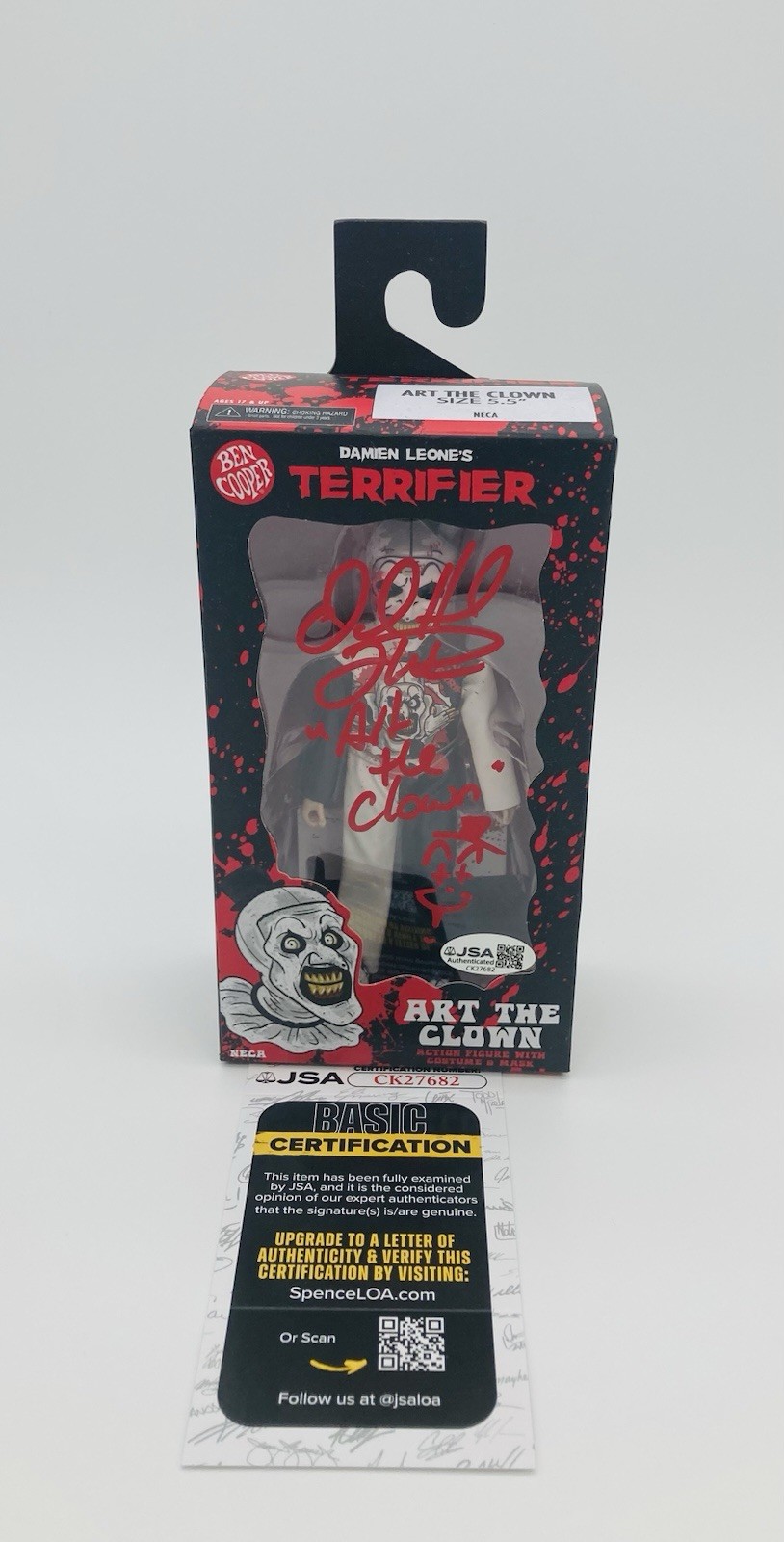 Damien Leone’s ‘TERRIFIER’ David Howard Thornton SIGNED Art the Clown figure JSA