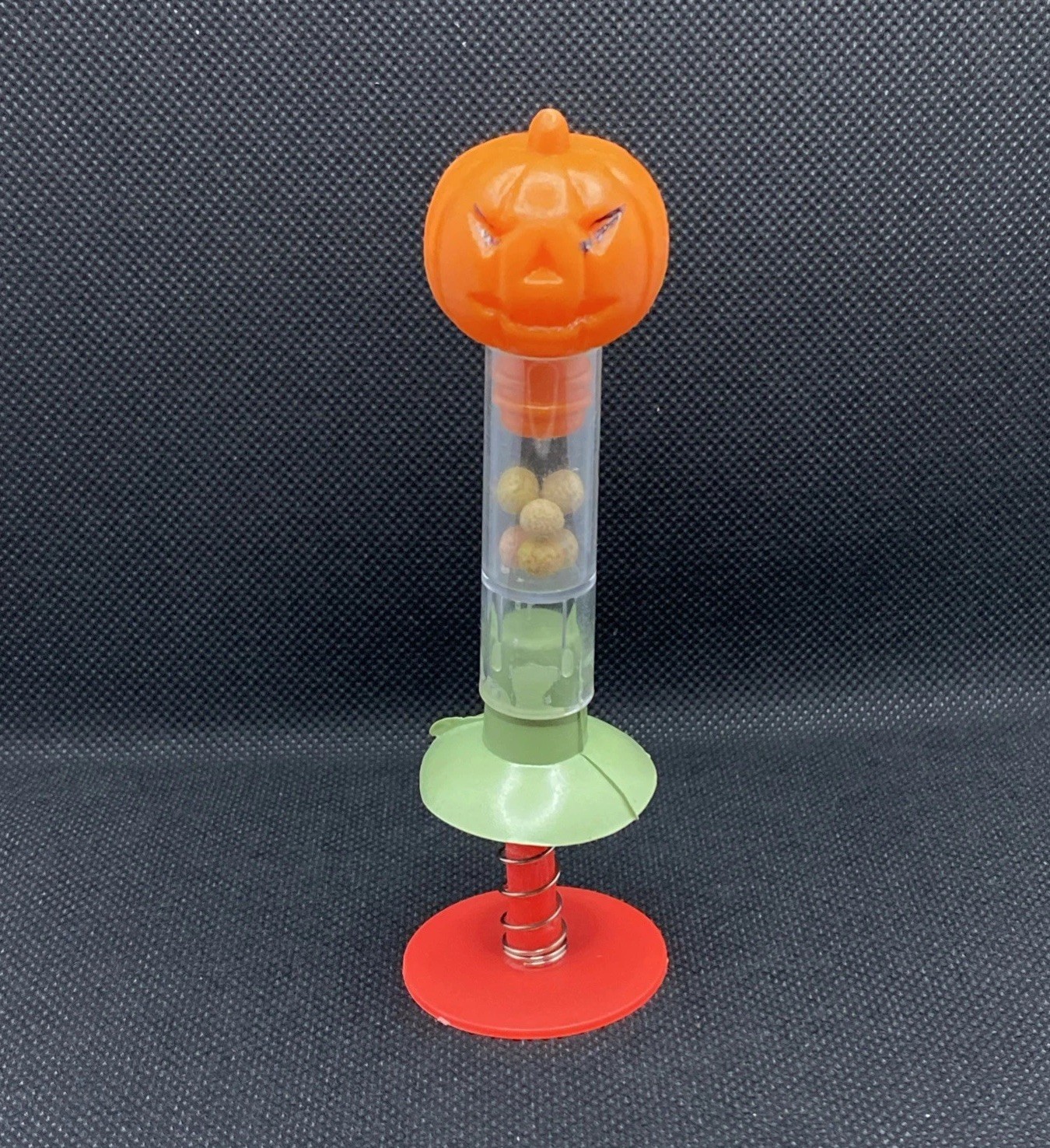 Vintage 1970-80s R.L. Albert & Sons Circus Jumper Candy Container 5” Pumpkin