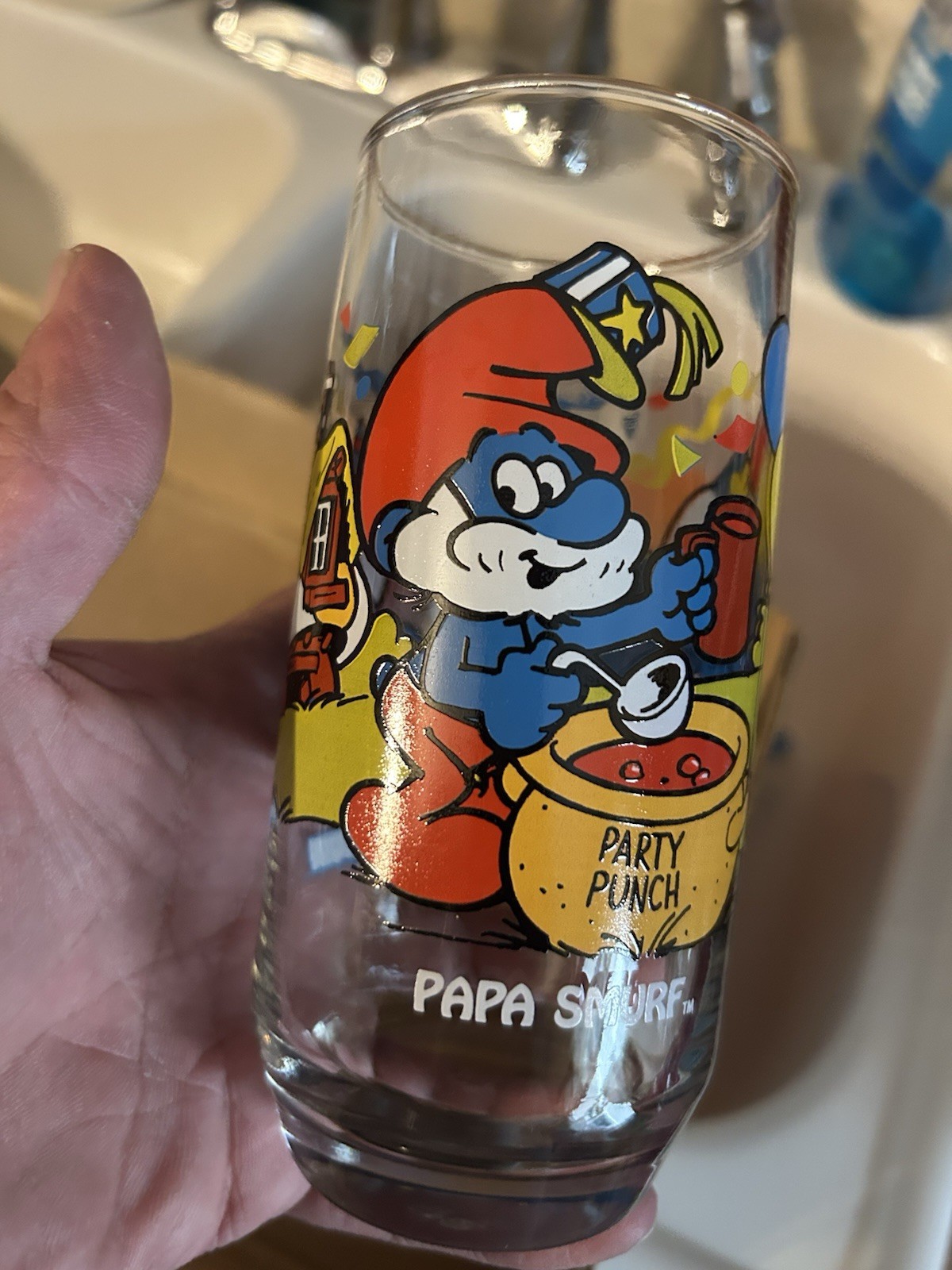 Smurf 1982-83 Vintage Drinking Glasses Set of 5