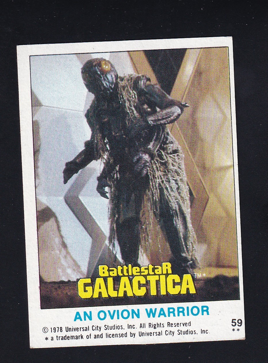 1978 Battlestar Galactica An Ovion Warrior Topps Card #59 EX