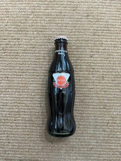 1993 Atlanta World of Coca Cola Collectible Bottle 8oz Full W/ Intact Shiny Cap