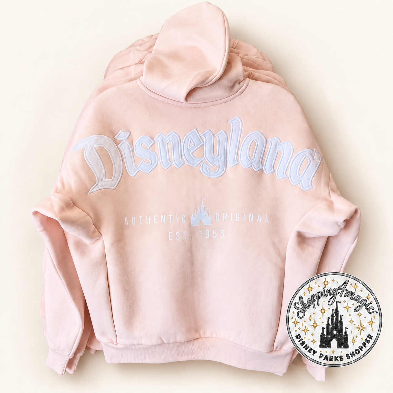 Disney Parks Disneyland Logo Blush Pink Adult Zip Hoodie PREORDER