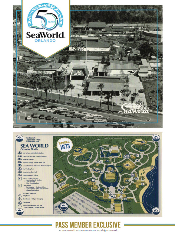 SeaWorld Orlando 50th Anniversary Pass Member Exclusive Poster 11x14