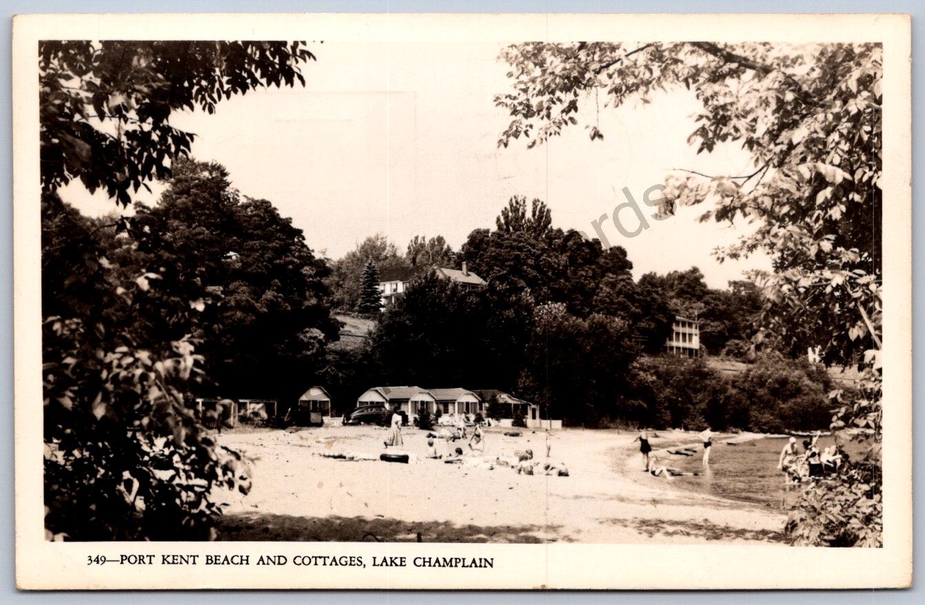 K50/ Lake Champlain New York RPPC Postcard c1951 Port Kent Beach Cottages 287