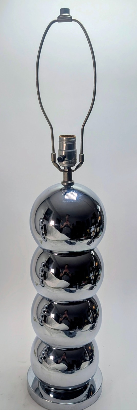  Vintage Robert Sonneman George Kovacs Chrome Orb table Lamps Mid Century 1960