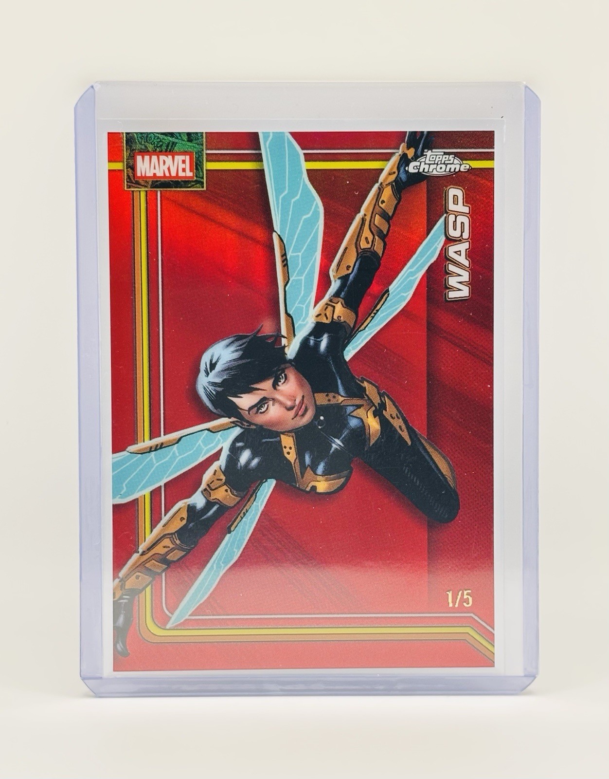 2026 topps chrome marvel Wasp /5 Red Refractor