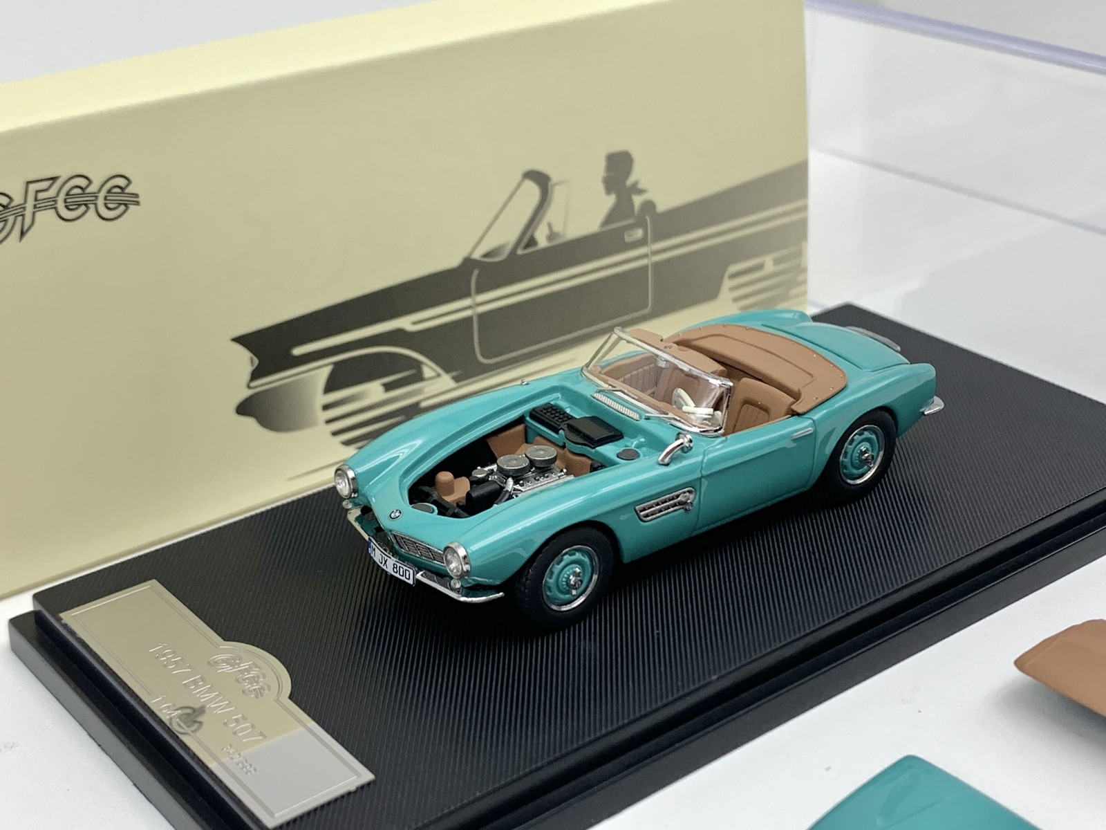 1:64 507 Roadster 1957 Green Alloy Diecast Model w/ Magnetic Hood