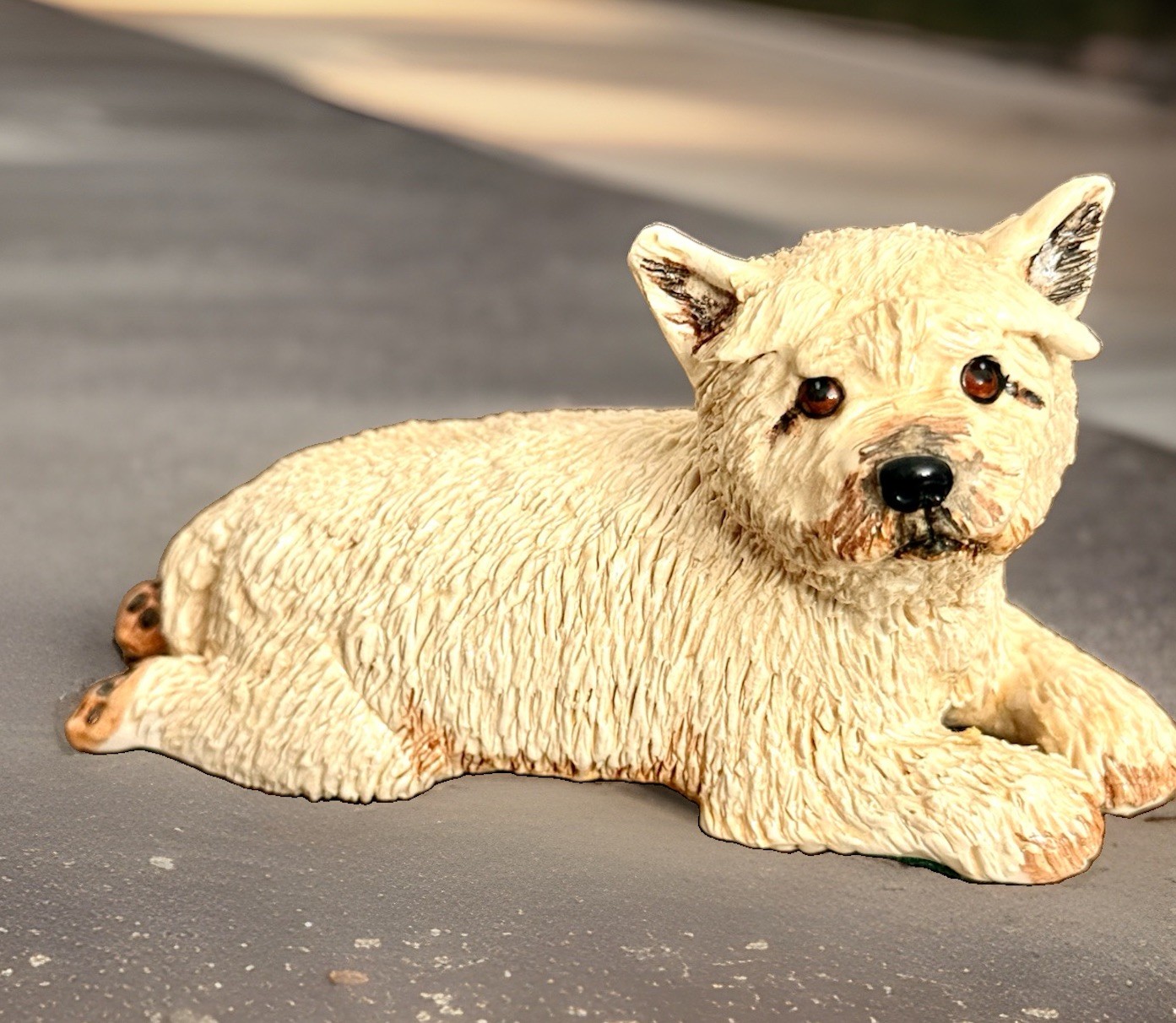 Basil Matthews Signed West Highland Terrier Figurine Signed Sticker Vintage EUC