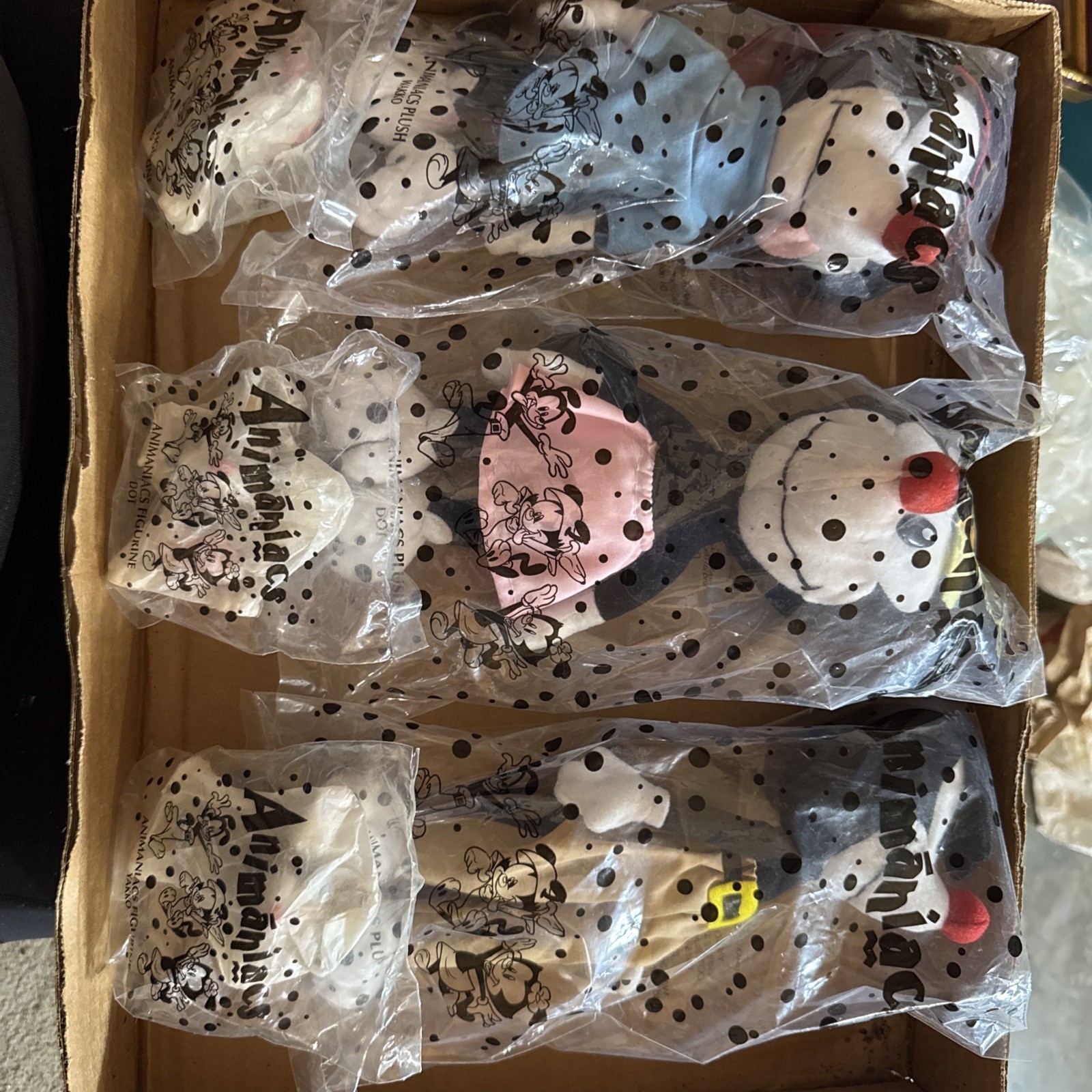 Animaniacs Plushes & Figures Yakko Wakko Dot NEW in package