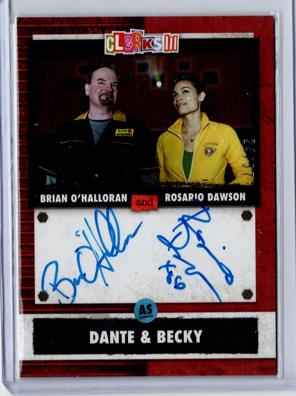 2022 Zerocool Clerks 3 Brian O\'Halloran / Rosario Dawson Dual Autograph 24/37