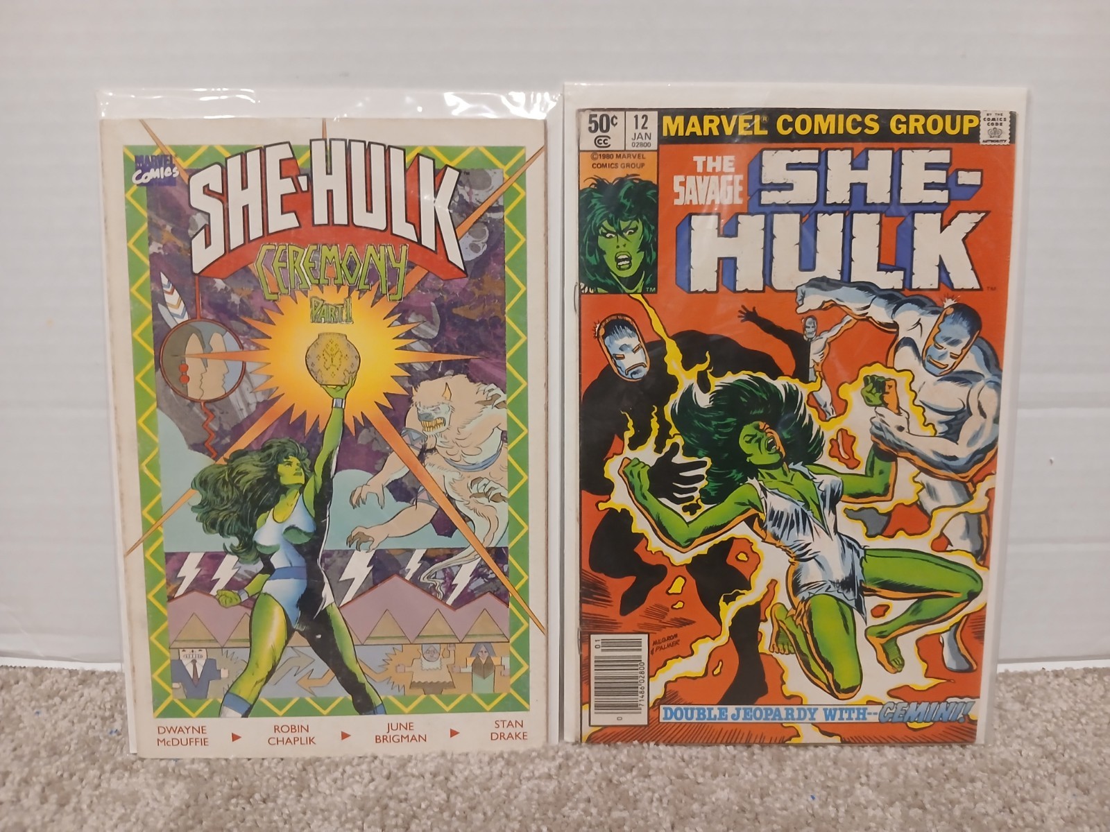 Lot Of 2 Marvel Comics The Savage She Hulk Ceremony