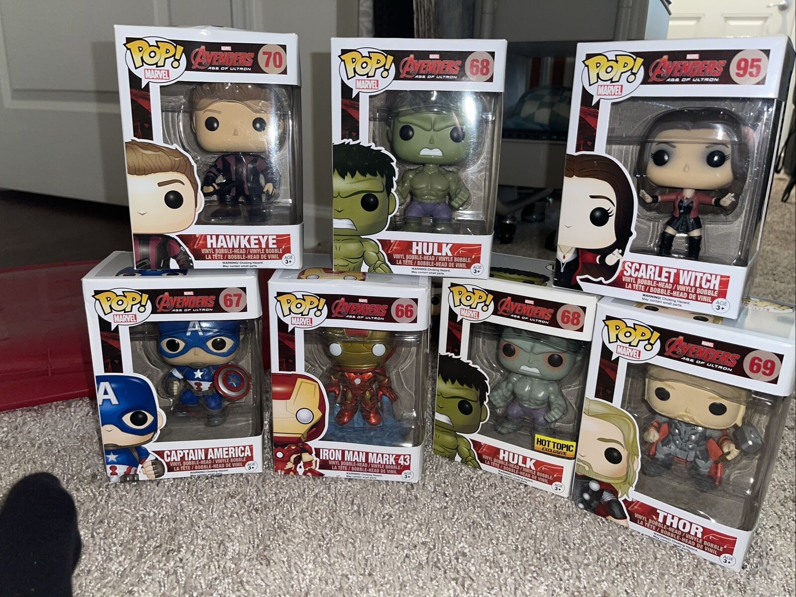Multiple Funkos From The Collection Of Avengers Age Of Ultron: 66,67,68,69,70,95