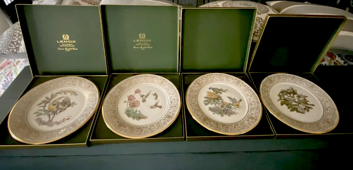 1970 1971 1973 1974 Lennox Annual Limited Edition Bohem Birds Plates Collectible