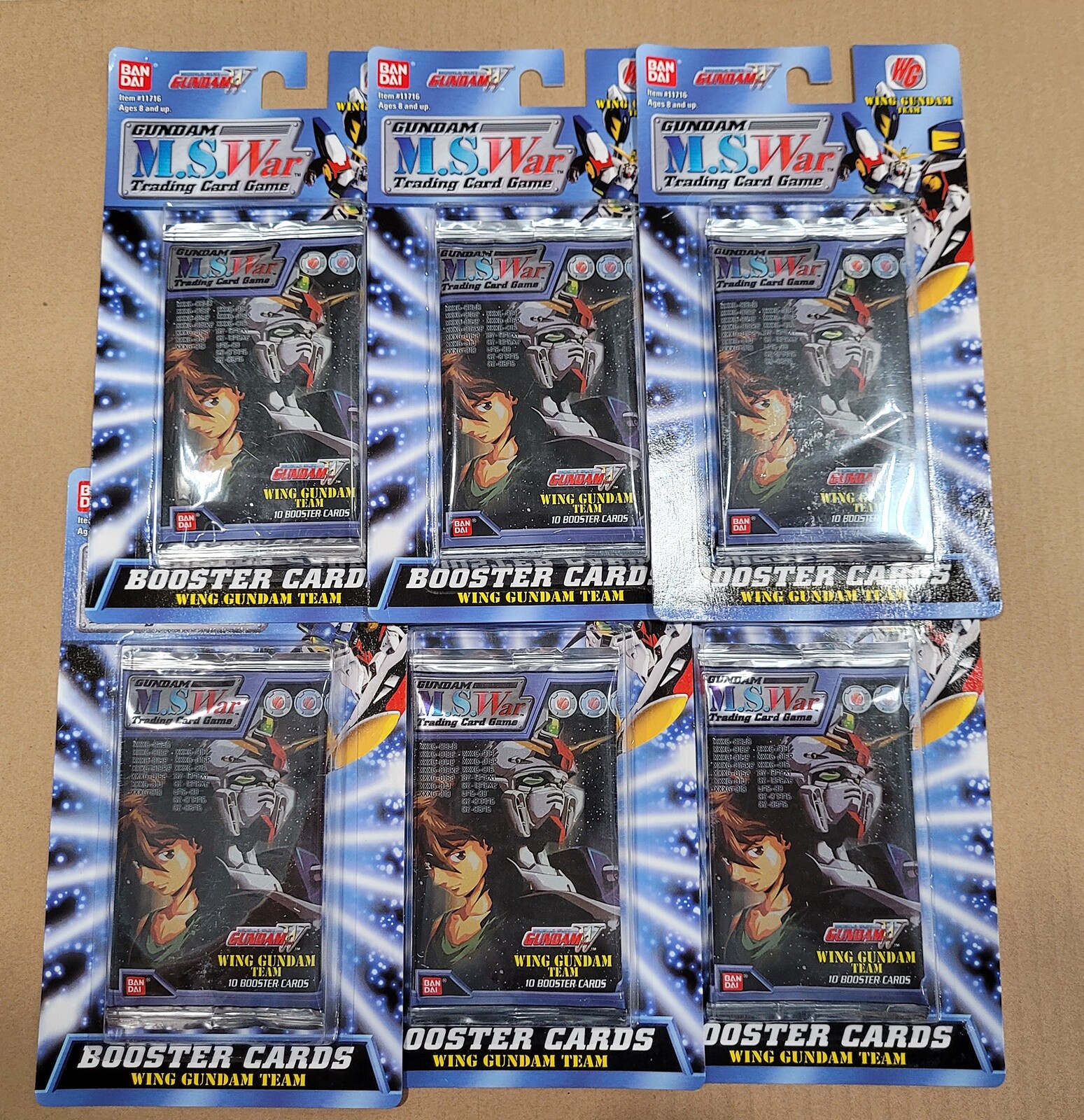 2001 NEW Gundam M.S. War Endless Waltz Oz Corps Wing Team Sealed 6 Pack Lot