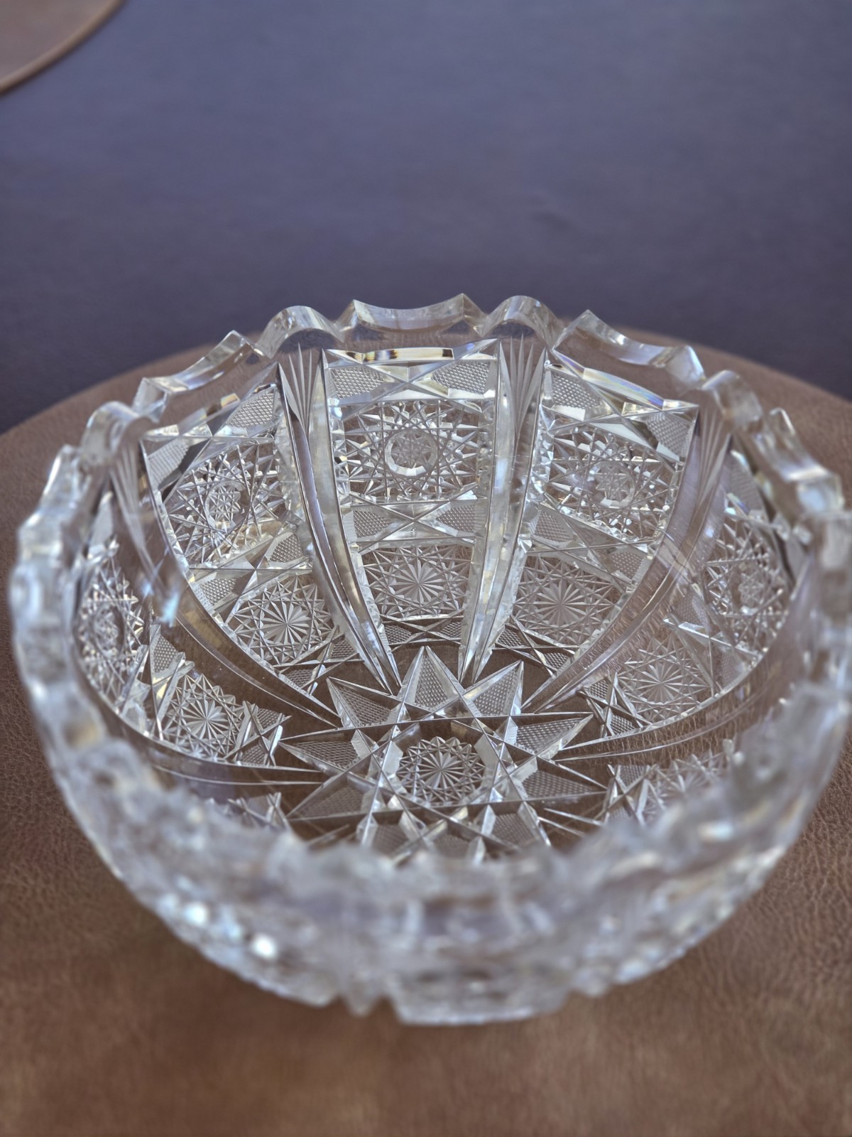 Vtg ABP Cut Glass Bowl 8