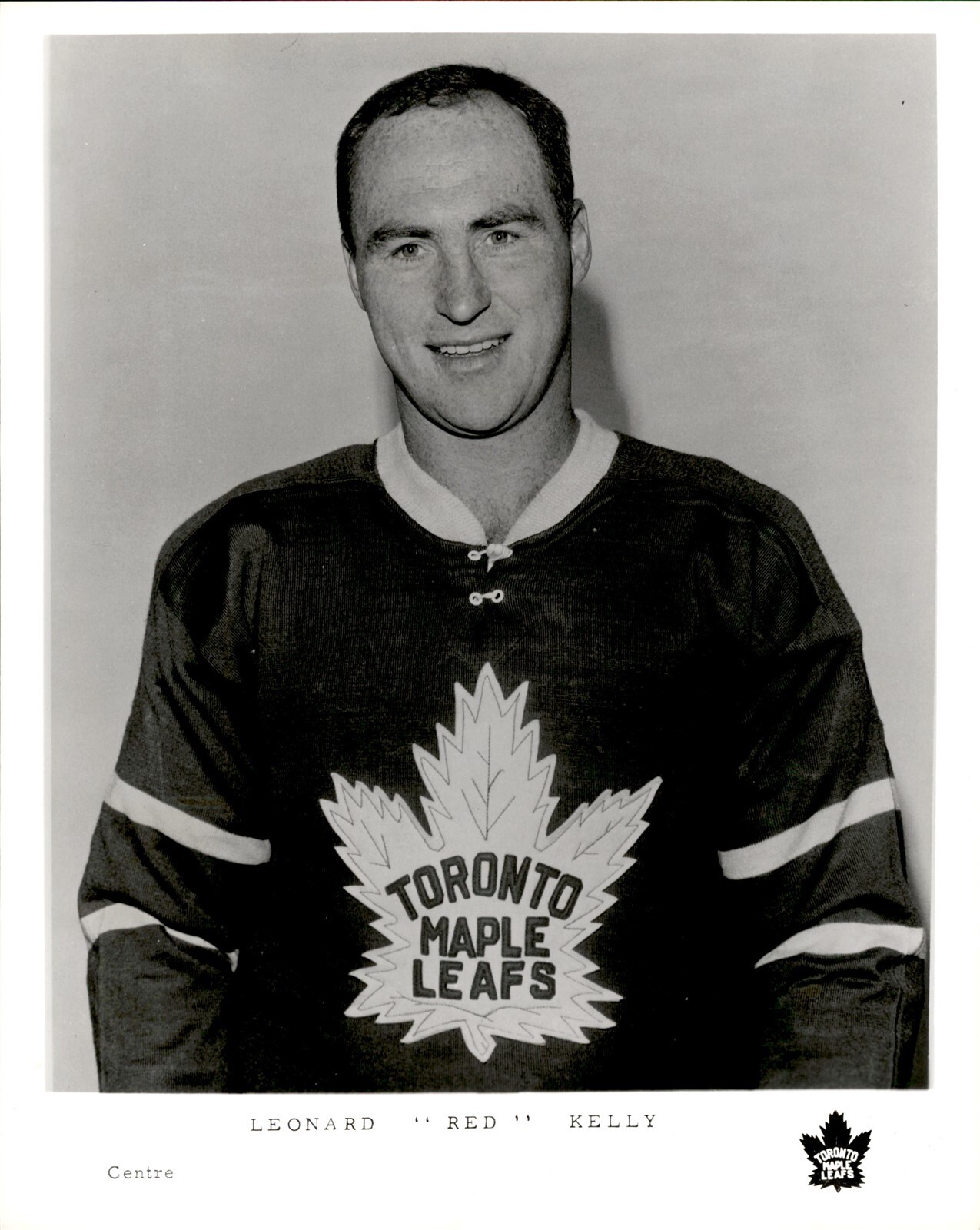 PF17 Original Photo RED KELLY TORONTO 1959-67 MAPLE LEAFS NHL HOCKEY CENTER