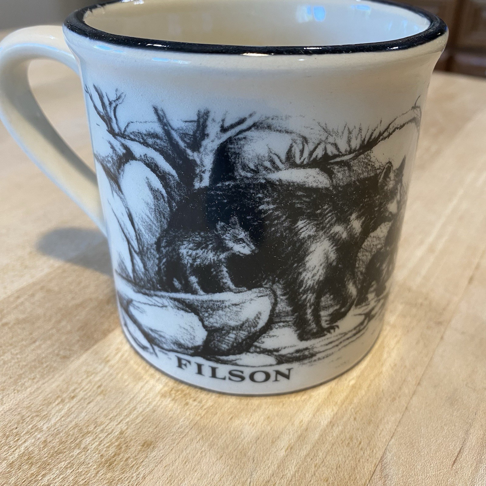 Filson Stoneware Mug - New In Box - Natural / Bear - Made In USA