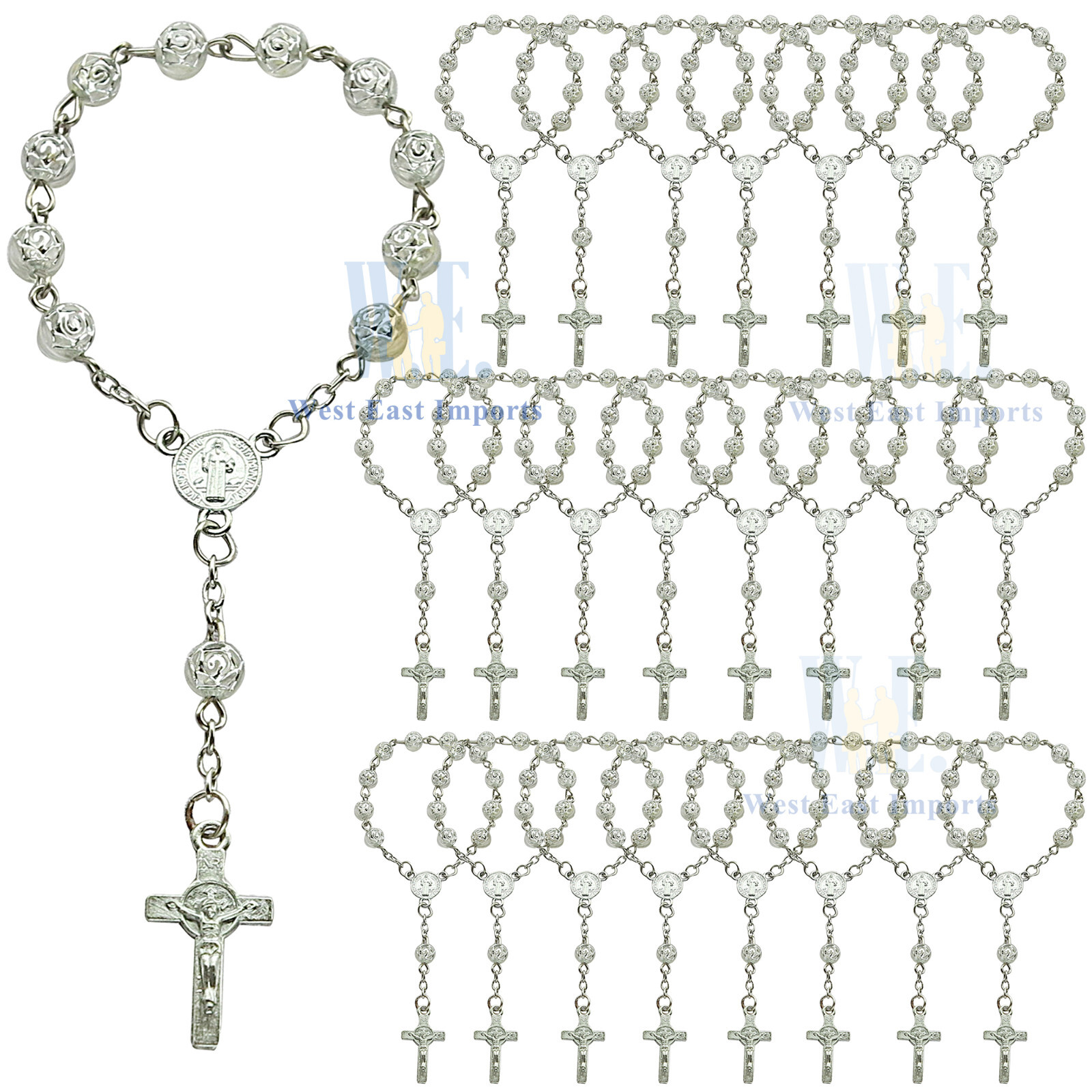 Baptism Favors (24 PCS) Rosebud Mini Rosary Christening 1st Communion Sweet 15