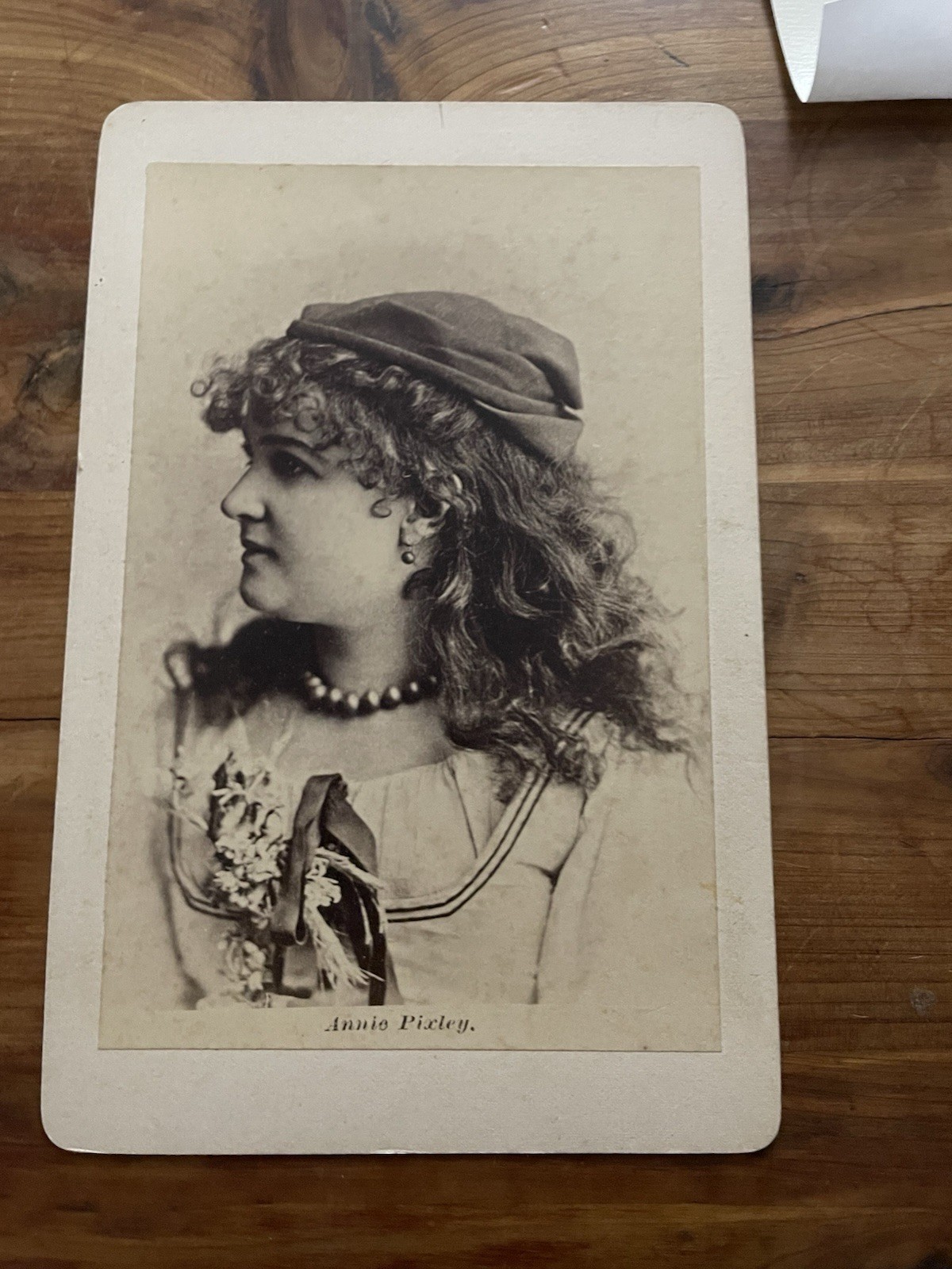 Antique Cabinet Card Photo Annie Pixley 1880s Victorian Stage Actress Theater
