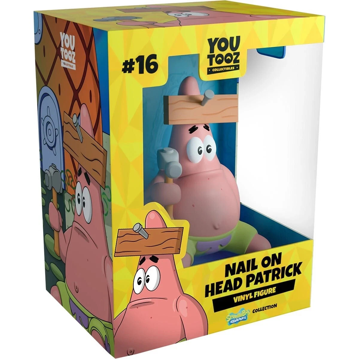 SpongeBob SquarePants Nail in Head Patrick Vinyl Figure #16 youtooz
