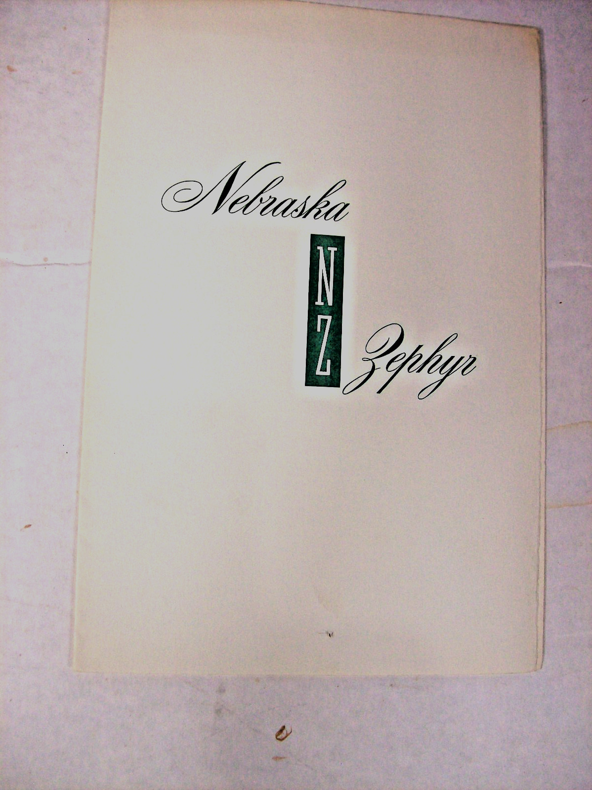 Burlington CB&Q  Railroad Dining Car Menu \