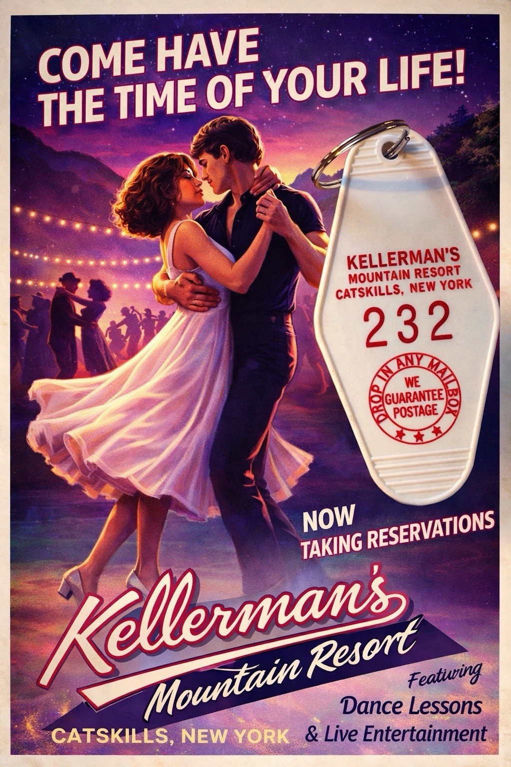 Dirty Dancing inspired keytag - Kelleman's Resort Keytag