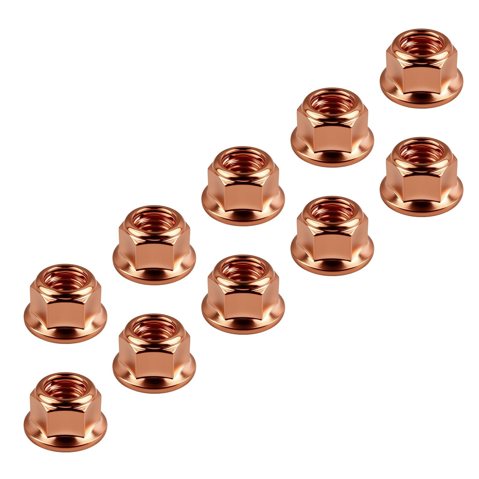 10PCS M8×1.25 Exhaust Manifold Gasket Nut OEM#A1201420072