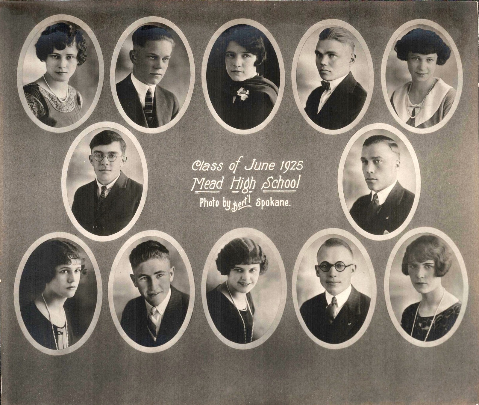1925 SPOKANE, WASHINGTON - MEAD HIGH SCHOOL antique class photograph 7